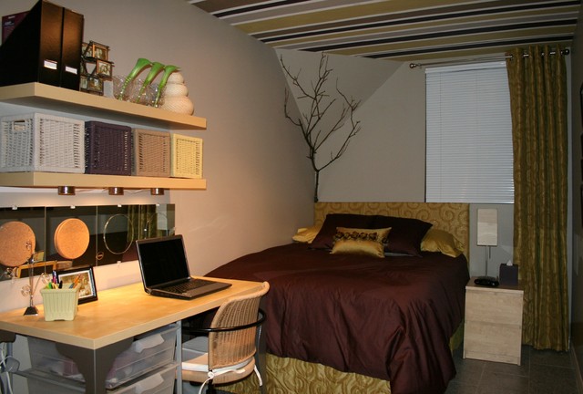 Funky Basement Bedroom contemporary-bedroom
