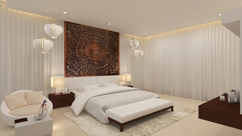 Inspiration for a modern bedroom in Bengaluru.
