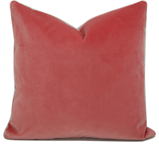 Coral Velvet Pillow Cover Decorative Pillow Legacy Tulip