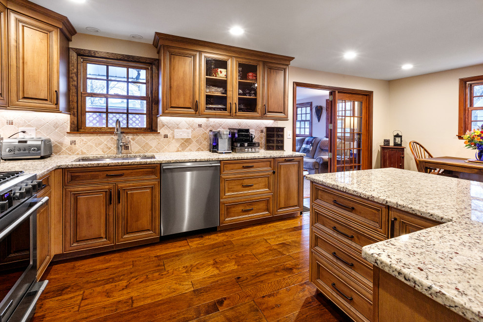 Elegant kitchen photo in Boston