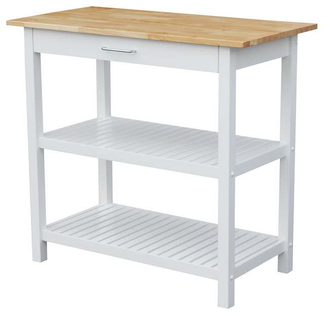 white kitchen cart with drop leaf