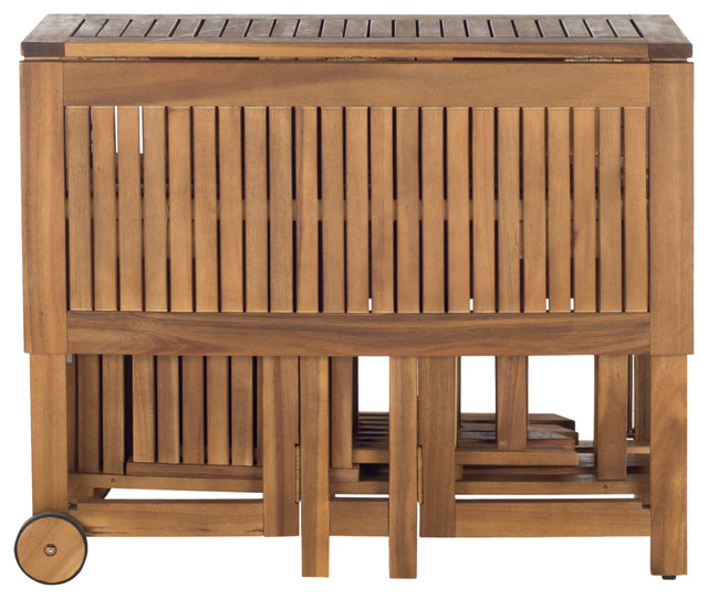 Safavieh Arvin Outdoor 5 Piece Dining Set Transitional Safavieh Arvin Outdoor 5 Piece Dining Set Teak Look