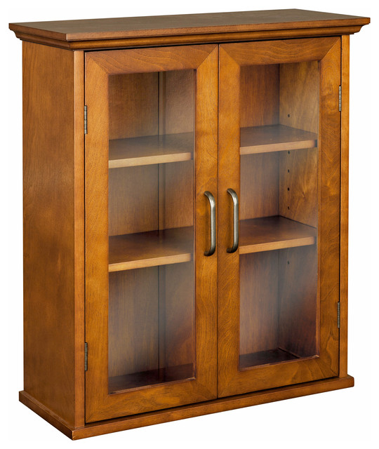 Elegant Home Fashions Avery Wall with 2 Doors Wood veneer with