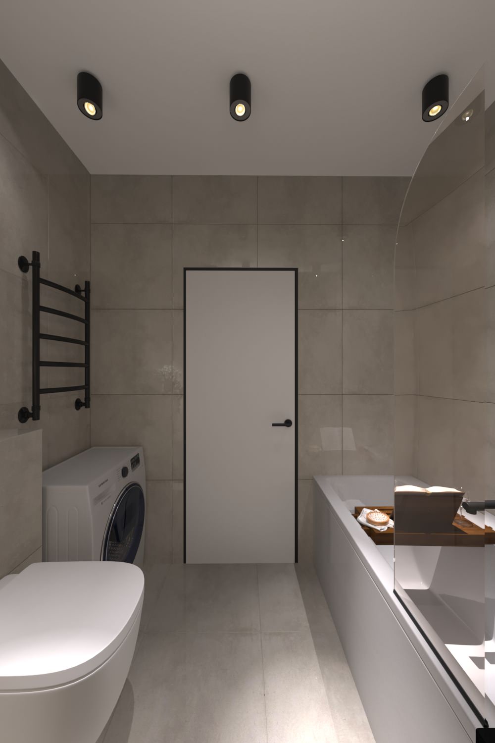 Светлая ванная комната