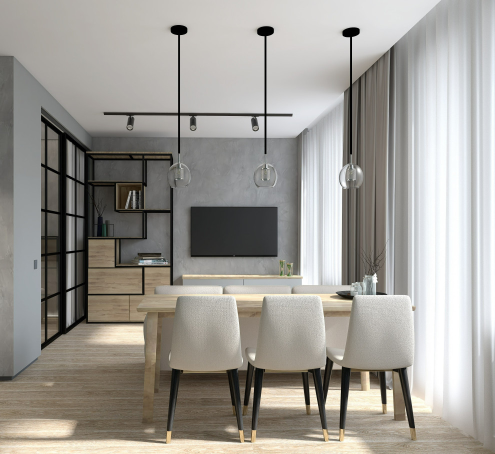 Светлая однокомнатная квартира с элементами лофт