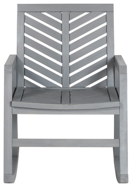Outdoor Chevron Rocking Chair Grey, How To Clean White Outdoor Rocking Chairs