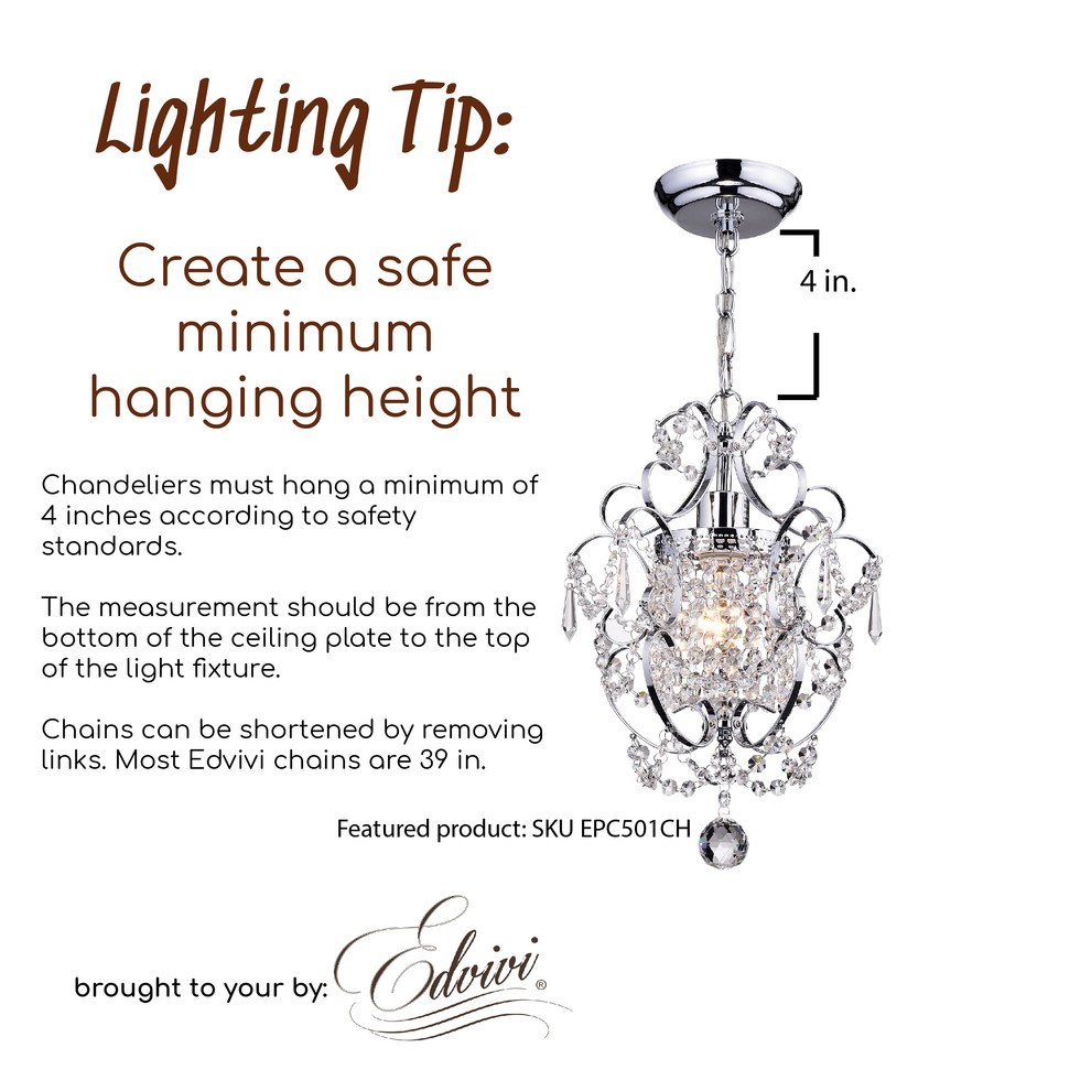 Minimum Height to Hang a chandelier