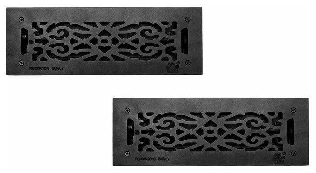 2 Floor Heat Register Louver Vent Victorian Cast 4 X 14 Duct