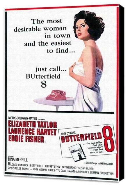 Butterfield 8 11 x 17 Movie Poster - Style A - Museum Wrapped Canvas