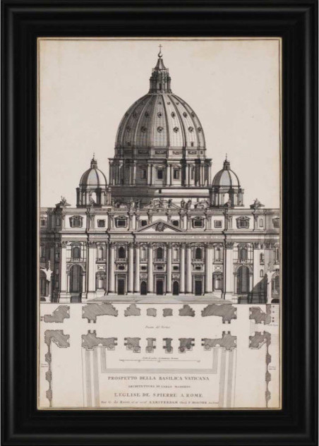 Basilica at the Vatican - Framed Art