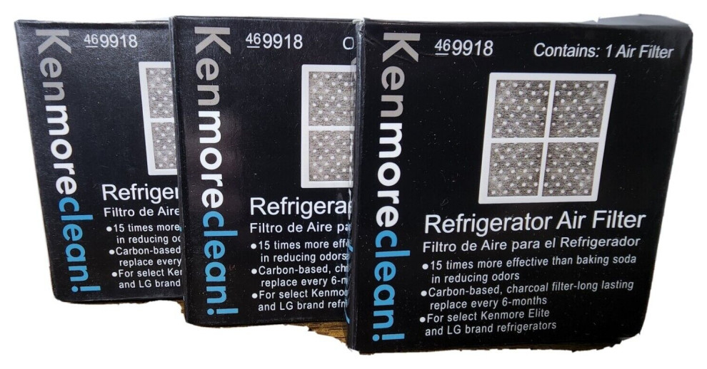 3 Pack Kenmore Elite 9918 Clean Flow Replacement Refrigerator Air Filter 469918 Transitional
