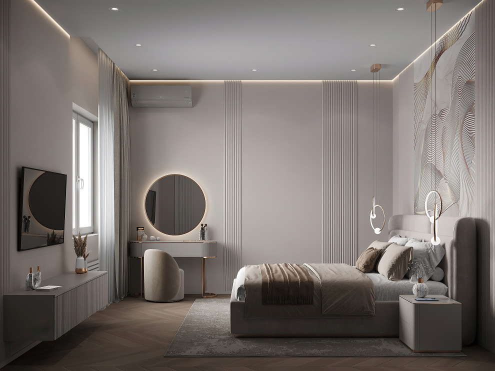 Мастер спальня в двухэтажном доме