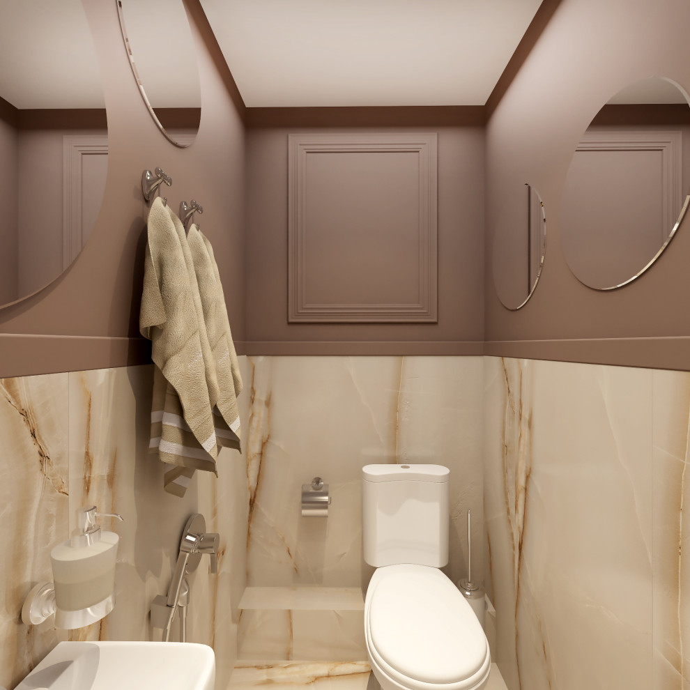 Гостевой санузел, на втором уровне квартиры