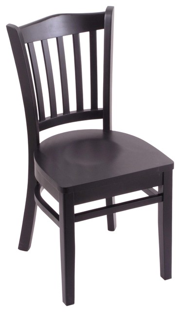 3120 18 Chair With Black Finish Black Seat Transitional