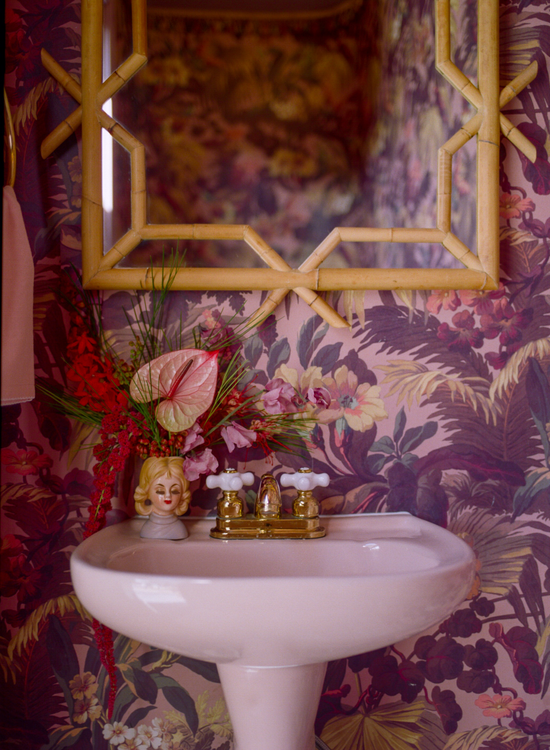 Mid-Century Glam Bathrooms
