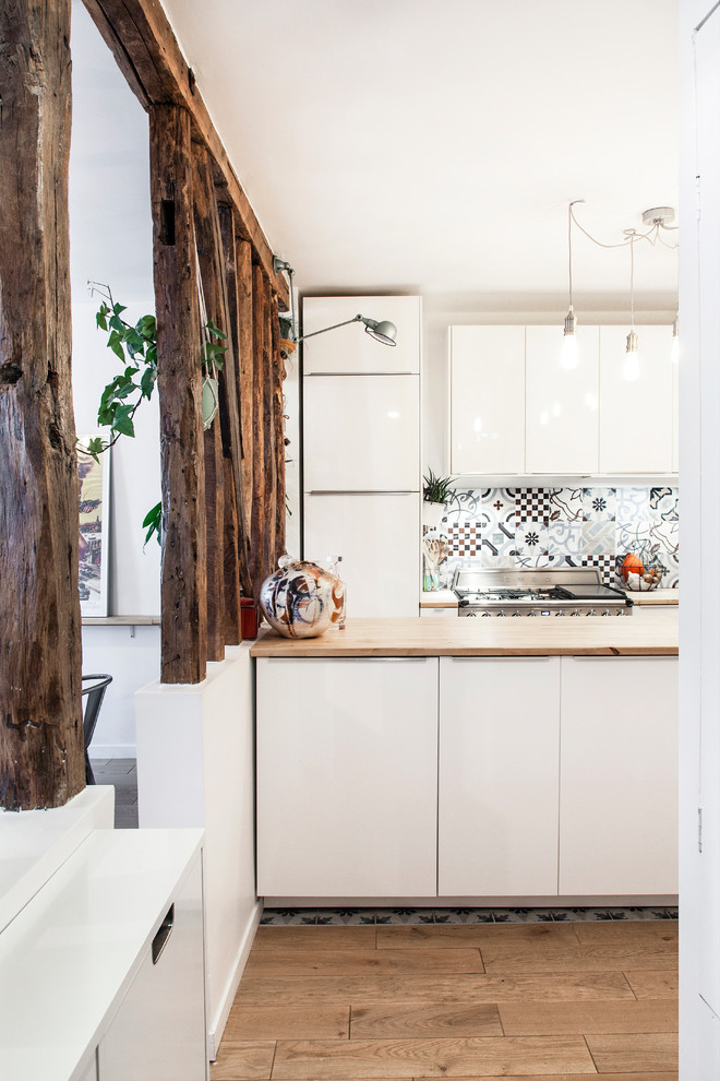 Aménagement d'une cuisine scandinave.