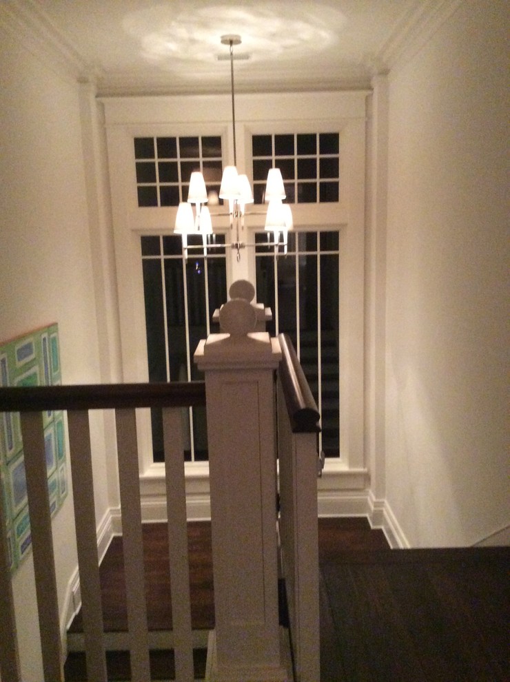 This is an example of a mid-sized transitional staircase in Atlanta.