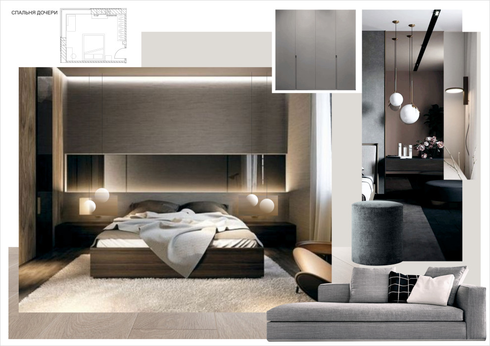 Дом на озере Кабан (коллажи интерьера)