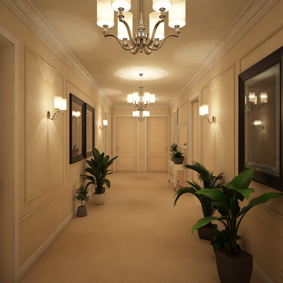 Светлый дом в неоклассическом стиле