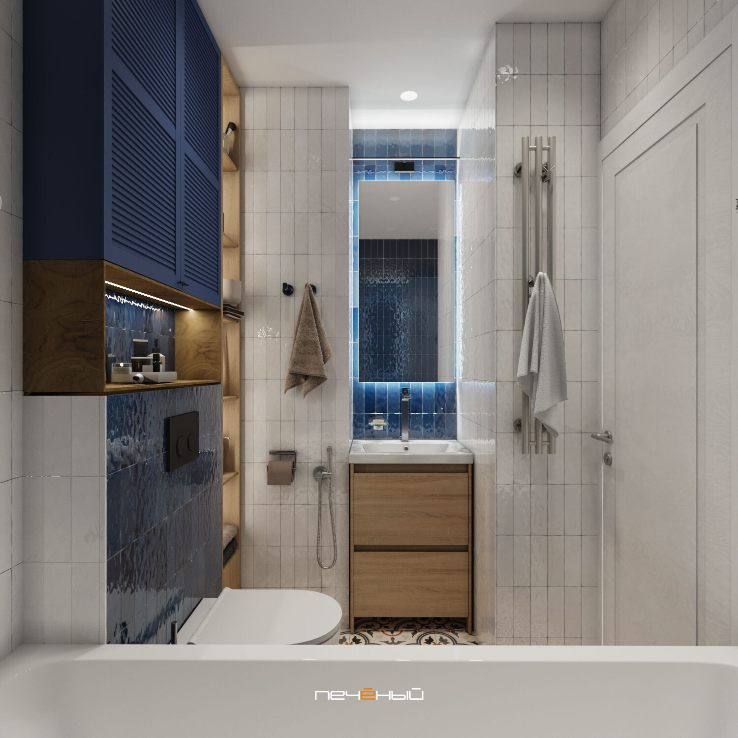 2025 Дизайн 1-комн. квартиры 38 м² в современном стиле, Санкт-Петербург