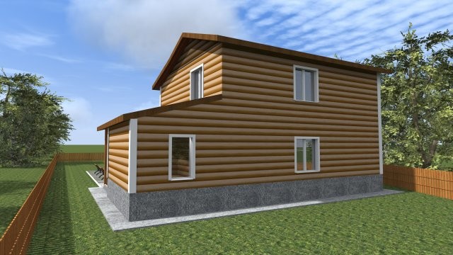 Пенобетонный индивидуальный жилой дом [008.14]