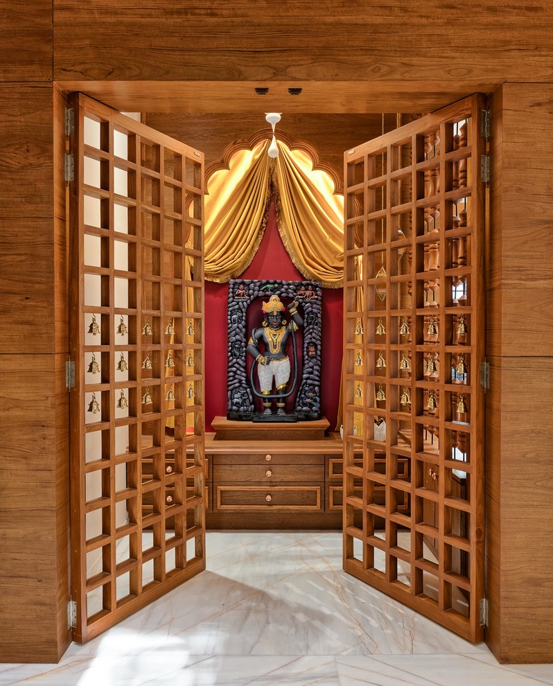 Example of an island style wine cellar design in Ahmedabad
