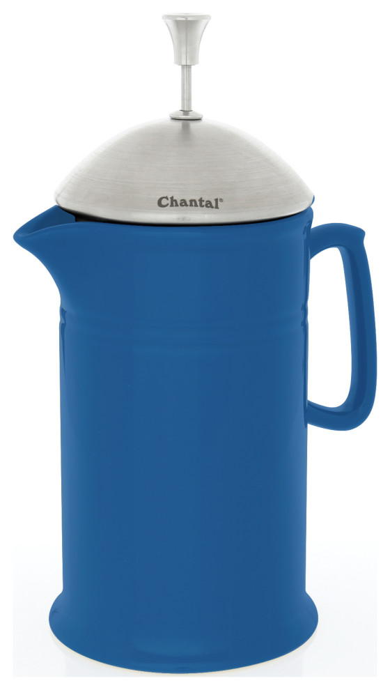 Chantal Blue Cove Ceramic French Press with Stainless Steel Plunger and