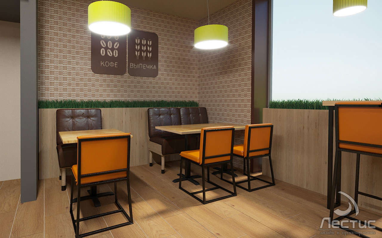 Дизайн интерьера  магазина заправочной станции сети РосНефть