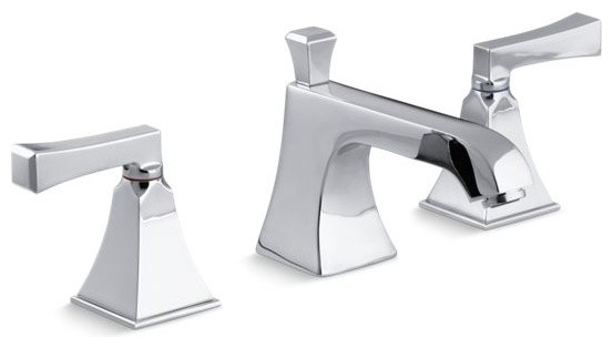 KOHLER Memoirs(R) widespread commercial lavatory faucet with Stately design, red