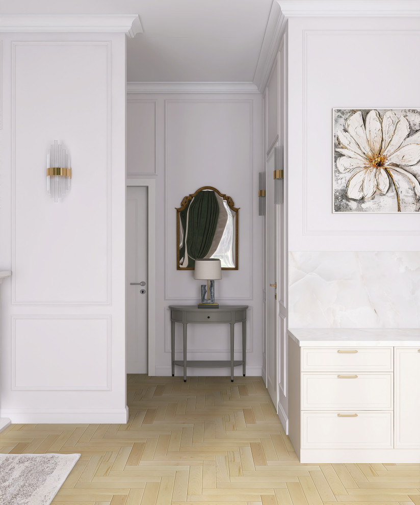 Проект кухни-гостиной в стиле "Неоклассика"