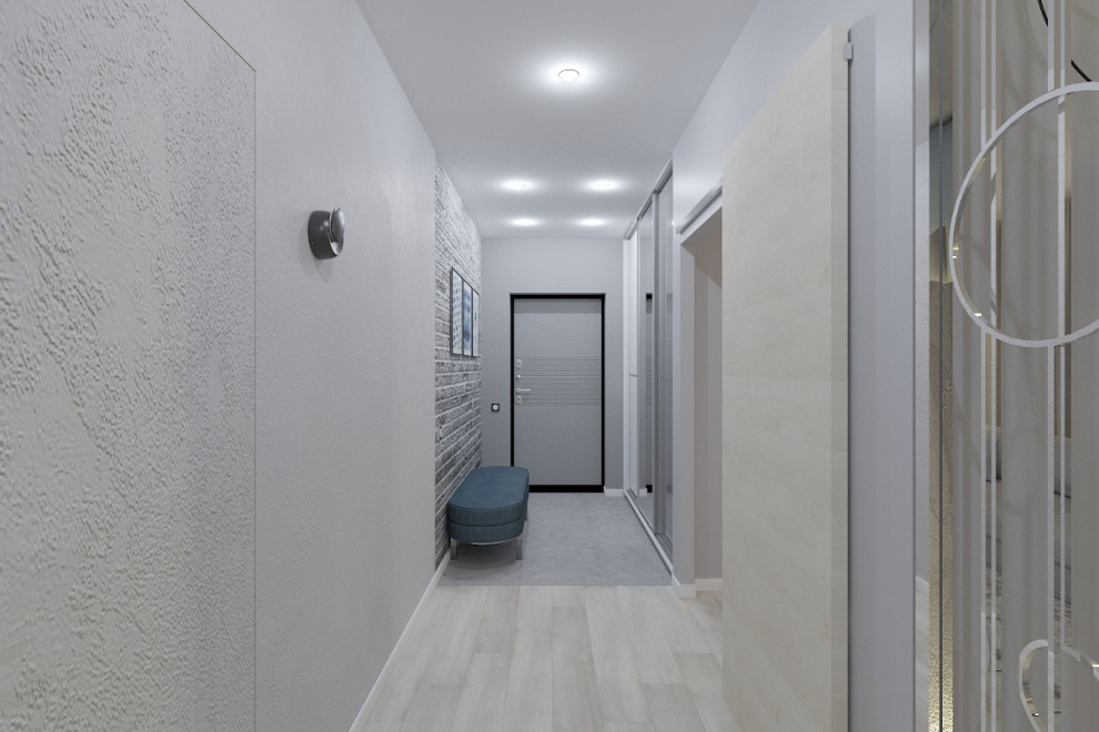 Светлый интерьер для семьи из 3-х человек