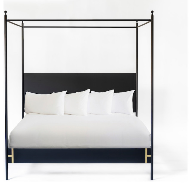 The Josephine Bed Four Poster Black, Queen Size Canopy Bed Frame Canada