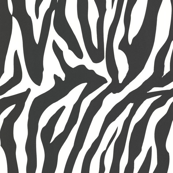 Zebbie white zebra print wallpaper swatch Zebbie white zebra print wallpaper swatch