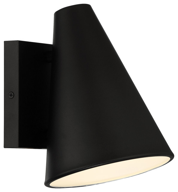 Solano Outdoor LED Wall Mount, Square Backplate, Cone Shade