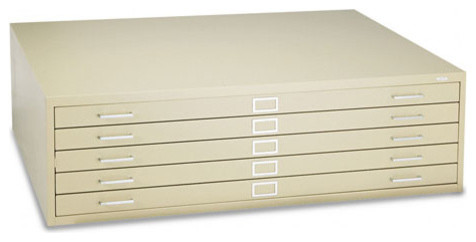 Safco 5 Drawer Steel Flat File Contemporary Filing Cabinets