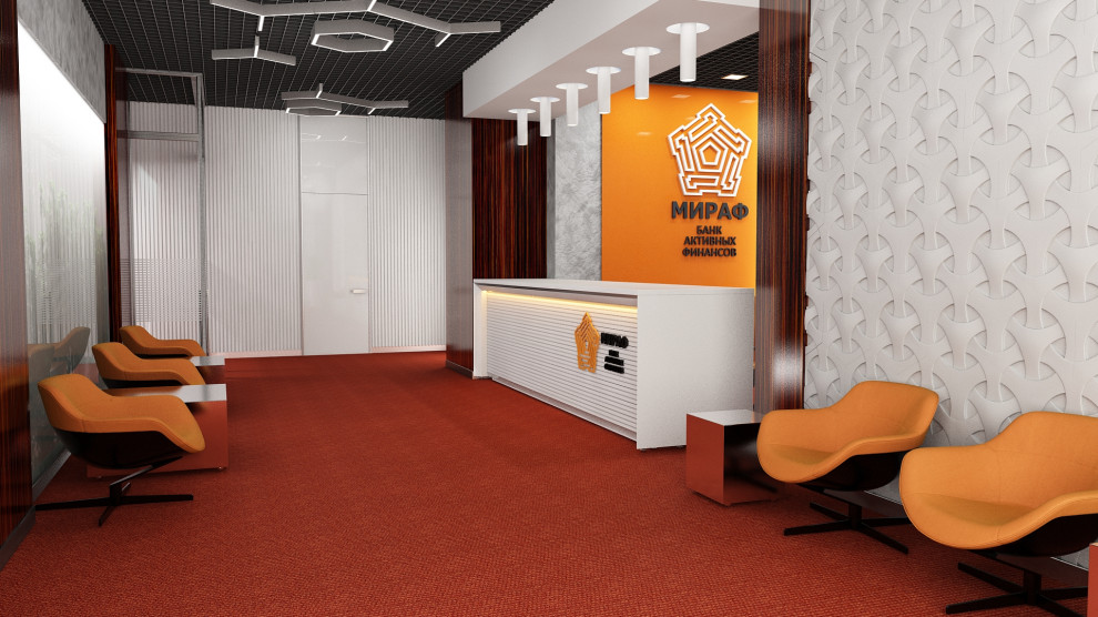 Интерьеры банка  "МИРАФ"