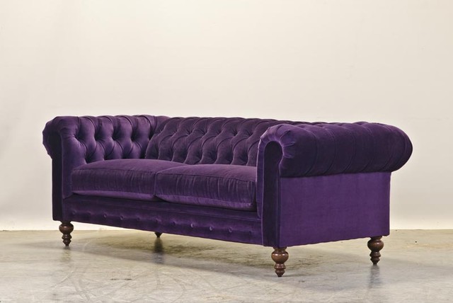 Purple Velvet Chesterfield - Sofas - Charlotte - by COCOCO Home, inc.