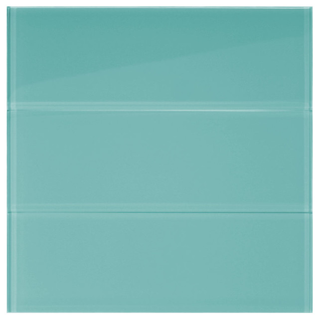 Aqua Glass Subway Tile Sample