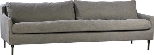Lind Stonewashed Gray Canvas Linen New Sofa Lind Stonewashed Gray Canvas Linen New Sofa