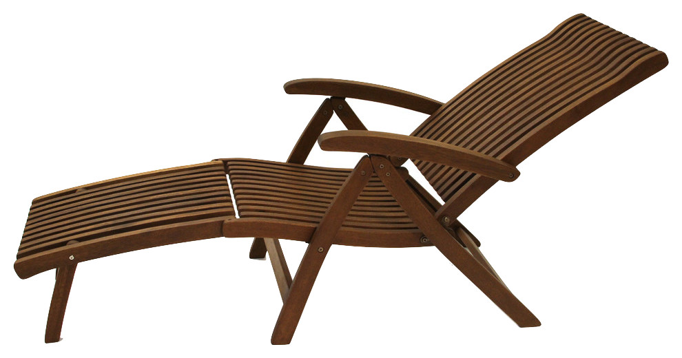 Eucalyptus Steamer Lounge Chair With 5 Reclining Positions