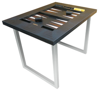 Black Alligator Skin Backgammon Table - Contemporary - Game Tables - by Hector  Saxe | Houzz UK