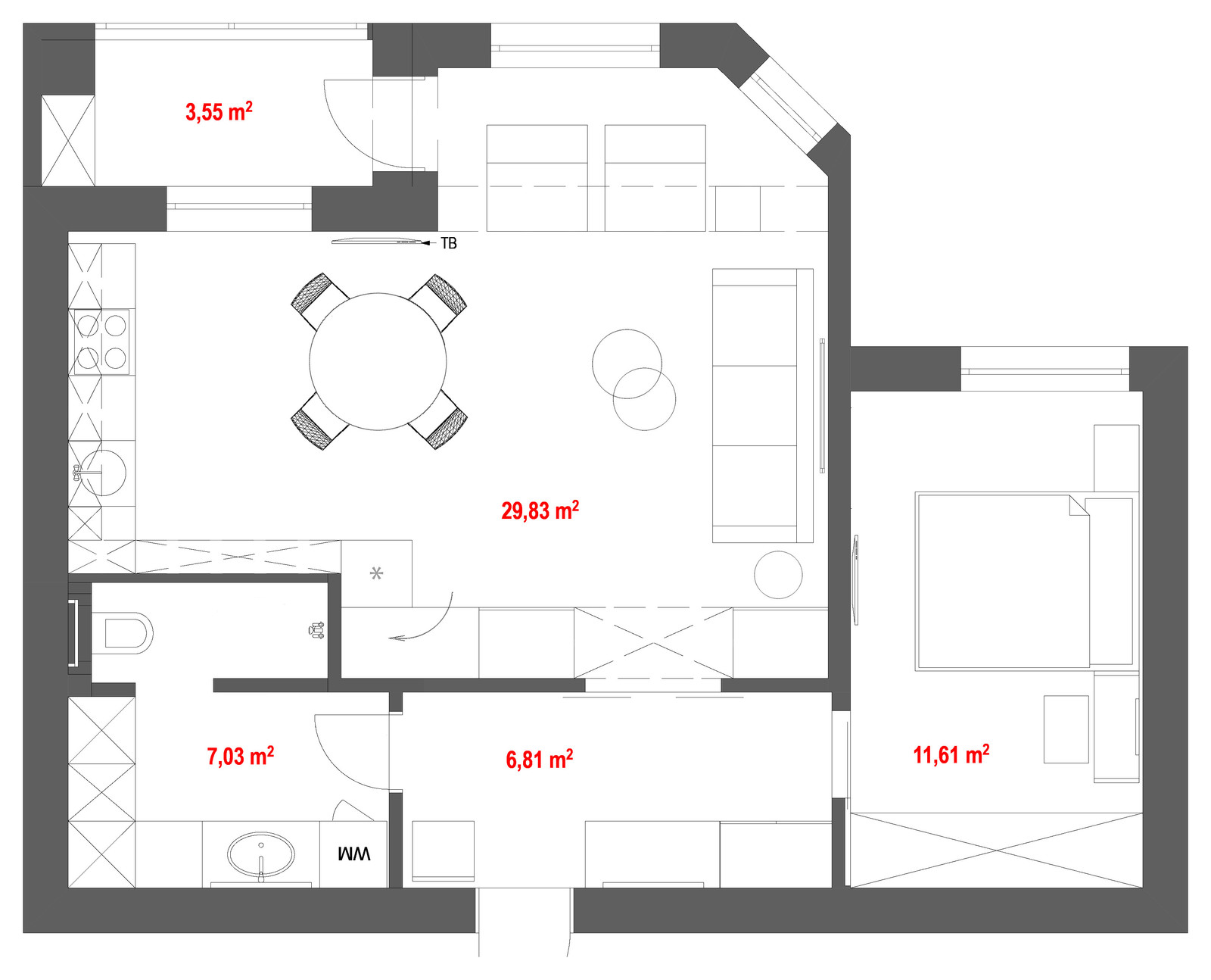 Квартира деловой женщины