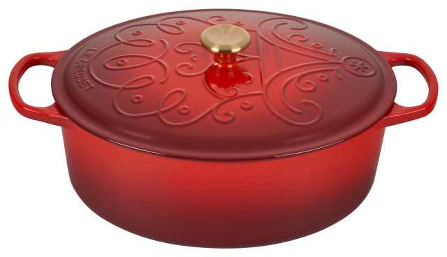 Le Creuset Noel Collection Signature Enameled Cast Iron Oval Dutch Oven  6-3/4 QT - Transitional - Dutch Ovens And Casseroles - by BIGkitchen | Houzz