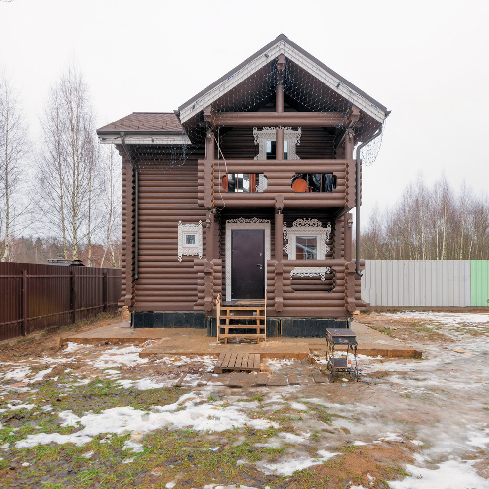 Баня из оцилидрованного бревна "Супонево"