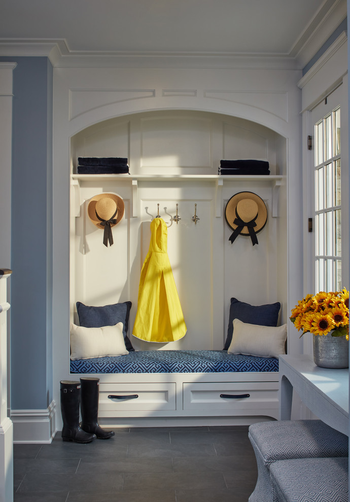 Example of a large transitional entryway design in Baltimore