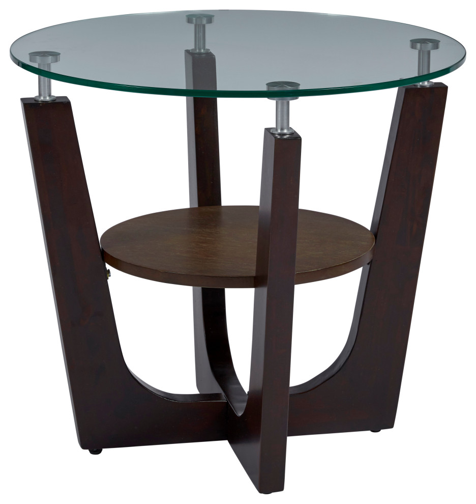 Four Points Glass End Table Transitional Side Tables And End Tables