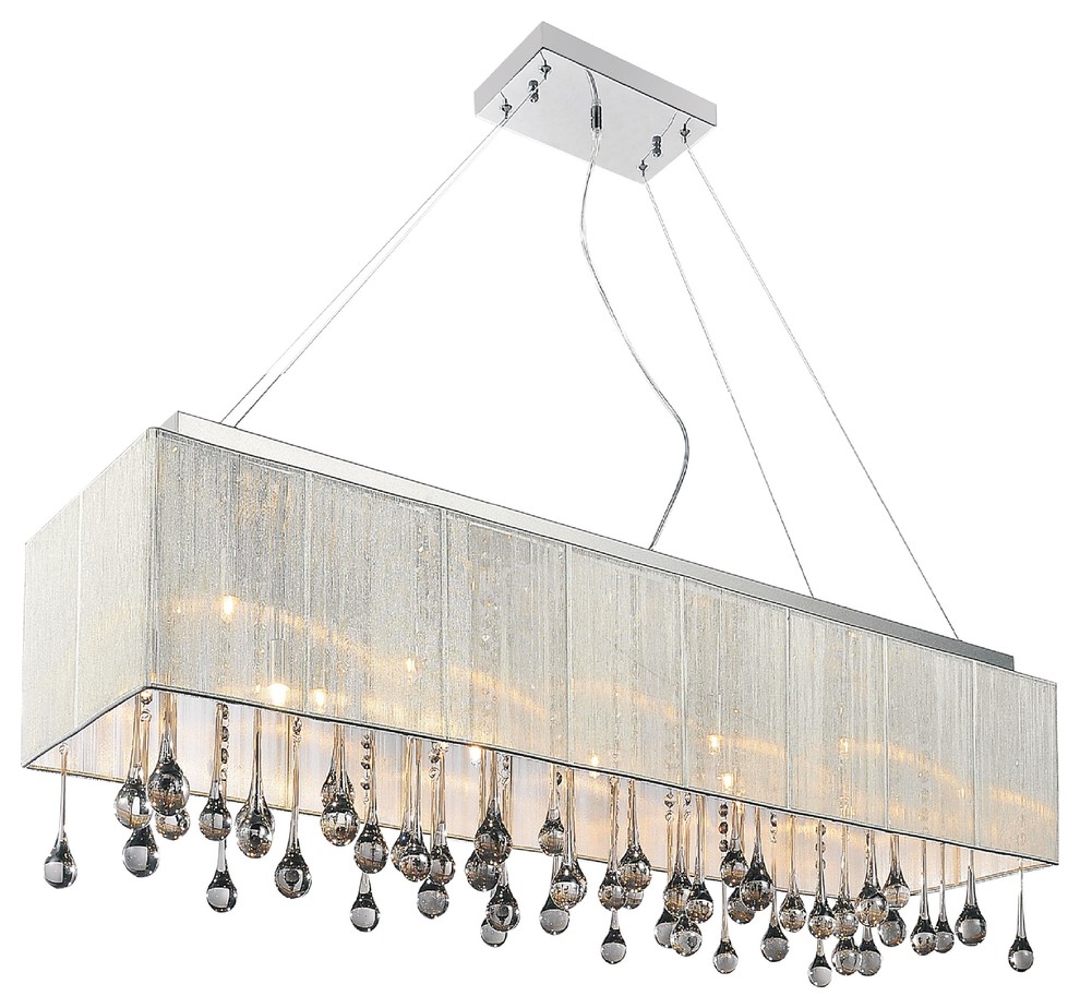 10-Light Chandelier with Chrome Finish