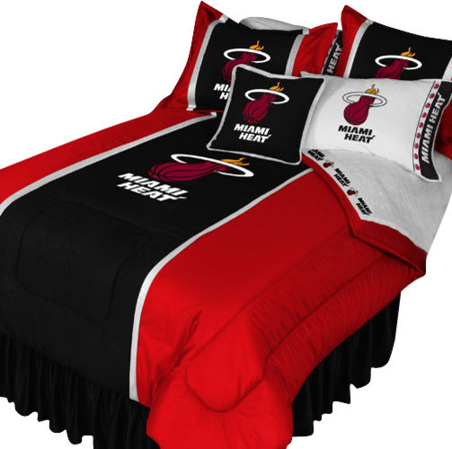 NBA Miami Heat Bedding Set Basketball Bed, Queen