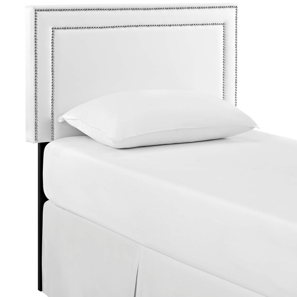 Jessamine Twin Faux Leather Headboard Transitional Headboards by