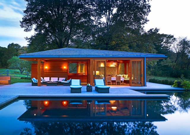 Contemporary Pool House Asian Other By Bensonwood Contemporary Pool House Asian